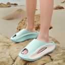 Kids Cloud Slides Boys Girls Comfy Pillow Slippers Summer Beach Sandals Non-Slip Thick Sole Slippers for Indoor Outdoor (Blue)