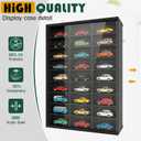 Model Car Display Case 24 x 17 in, Holds 54 Fits 1/64 Scale Toy car Storage Organizer,Wall-Mounted Toy Shelf Display Storage, Collapsible Wooden Box with 2 Acrylic Cover Plates (Only Box)