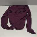 Darong Women's Casual Long Sleeve Boat Neck Off Shoulder Slim Fit Crop Top Going Out Blouses Y2K Tight Shirts (Dark Purple, S)