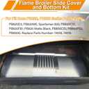 Flame Broiler Kit for Pit Boss PB820 PB850 Series Pellet Grills with Slide Cover and Bottom, Smoker Grill Replacement Parts for Pit Boss PB820D3, PB850PS2, PB850G, PB850CS1, PB820ME, Sportsman 820 etc
