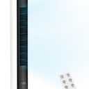 ZAFRO Tower Fan for Bedroom, 37Standing Fans with Remote, 90 Oscillating Fan with 12H Timer, Bladeless Fan with 4 Modes & 3 Speeds, BLACK+WHITE