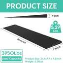 Threshold Ramp for Doorways 1.0" Rise, No-Slip Natural Rubber Door Threshold Ramps 3950 Lbs Load Capacity, 36.6 Length, Used for Wheelchair, Sweeper, Power Scooter