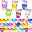 Valentines Day Gifts for Kids, 24PCS Valentine's Day Cards for Kids Classroom with Axolotl Squishy Toys, Valentine Stress Relief Toys for Kid School Classroom Exchange Gift Party Prize