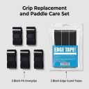 2 x AEJ Pickleball Accessories Kit, 5 PU Overgrips and 3 Edge Guard Tapes, Pickleball Paddle Grip Replacement and Edge Protection Set for Paddle Care, Practice and Game Play