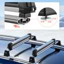 VEVOR Ski & Snowboard Roof Rack, Carry up to 6 Pairs of Skis or 4 Snowboards, 2 PCS Aluminum Universal Car Roof Rack with Lock & Rubber Padding, Carrier for Fishing Rod, Fit Most Slotted Crossbars