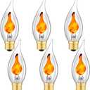 Flickering Flame Light Bulb, E26 Base Decorative Bulb for Halloween & Christmas, 3 Lighting Modes (Flicker/Breathing/Steady), Indoor/Outdoor Accent Lighting, Not Dimmable