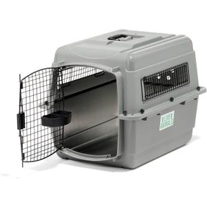 Petmate Sky Kennel - For Air and Travel, Airline Compliant Dog Crate for Pets up 15-30 lbs, Heavy Duty Dog Kennel, Made in the USA- 28 Inches