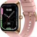 Smart Watch for Women (Answer/Make Call), 2.02" Smartwatches with 110+ Sport Modes, Step Counter, Sleep Monitor, IP68 Waterproof Fitness Watch (Pink)