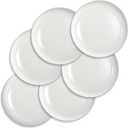 Ceramic Dessert Plates Set of 6,7 Inch White Appetizer Plates,Round Small Salad Plates Dinner Plates,Porcelain Dessert Plates for Snacks Cake,Microwave & Dishwasher Safe