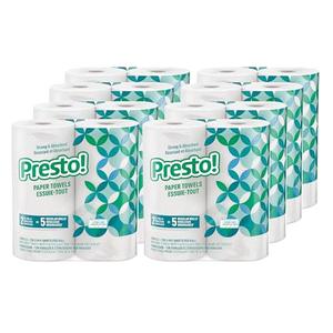 Amazon Brand - Presto! Flex-a-Size Paper Towels, Huge Roll, 6 Count = 19 Regular Rolls, 158 Sheets per Roll