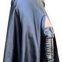 Lexiart Womens High Waisted Sexy Pu Leather Vintage High Split A-Line Swing Long Skirt with Pockets