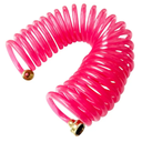 Yereen Recoil Garden Water Hose 3/8"ID x 25ft Premium With 3/4"Inch Brass Fittings Retractable, Swivel Female, Outdoor Patio Hose Marine & Boat, Transparent Pink(25')