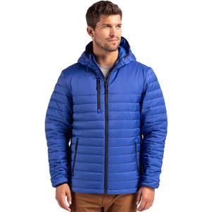 Clique Valhalla Eco Full Zip Mens Puffer Jacket, Royal Blue, S