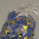 AceOrbit 50 Pcs Hanukkah Mini Resin Menorah Figurine Blue Hanukkah Ornament Tiny Tabletop Chanukah Menorah Jewish Holiday Decor, Festival Gift Home Altar Centerpiece