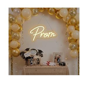 Prom Neon Sign Prom Party Neon Light Prom Decorations 2026 Prom Sign for Backdrop Grad Light Up Letters Graduation Party Decorations Class Of 2026 Congrats Grad Party Decor Gifts