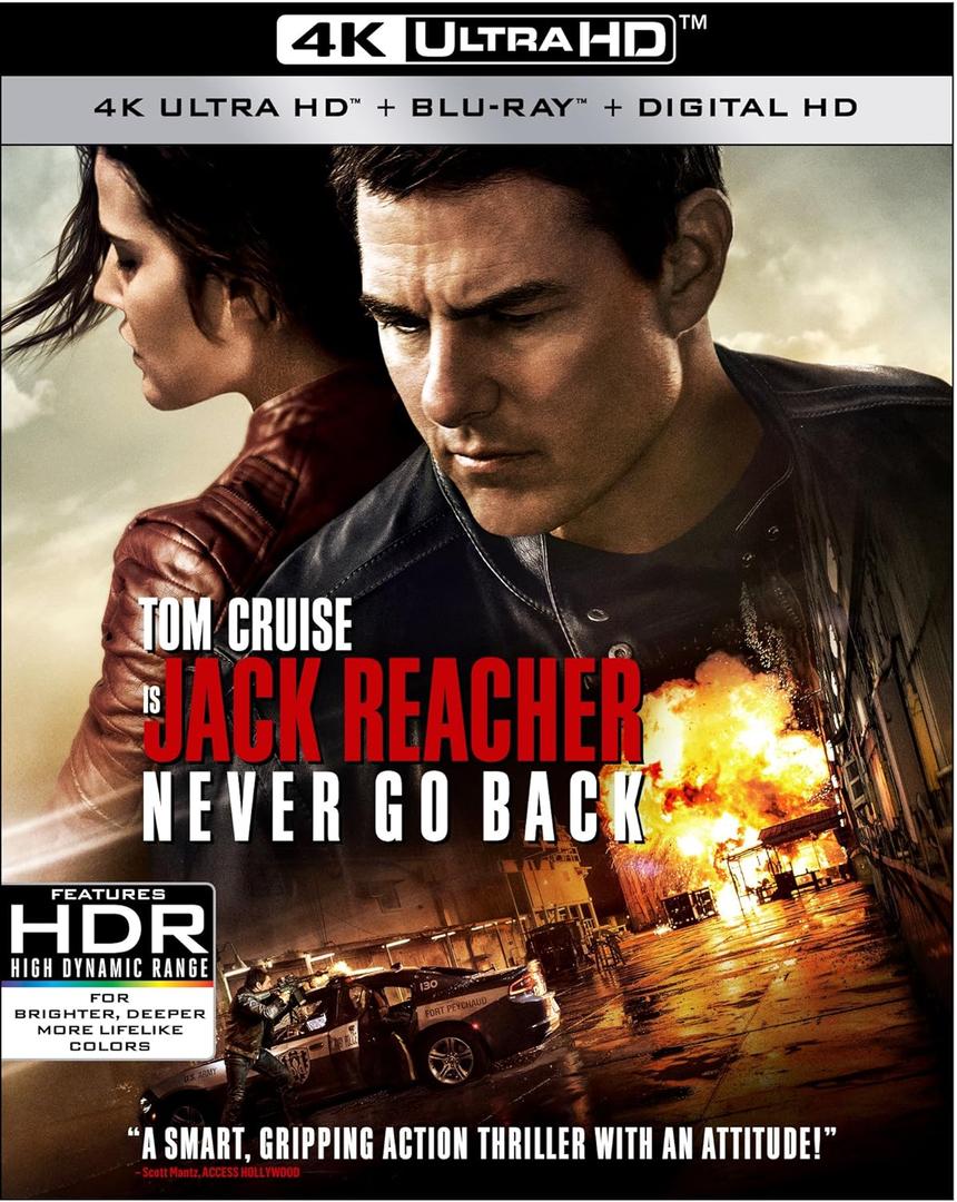 Jack Reacher: Never Go Back (4K UHD + Blu-ray + Digital)