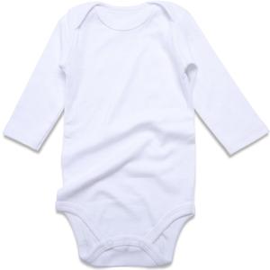 ROMPERINBOX Unisex Baby Onsies Solid Baby Bodysuit Romper Blank for 18-24 Months Boys Girls (Long Sleeve White)