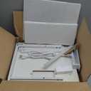 SUPERJARE Nightstand with Charging Station, Bed Side Table with Adjustable Fabric Drawer, Night Stand for Bedroom, 3-Tier Storage End Table, for Living Room, White (M (11.8"D x 15.7"W x 23.4"H))