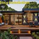 Solar Outdoor Lights, Up and Down Lighting, Waterproof IP65, Fence Light for Yard, Garden, Garage, Pools, Deck (4LED-Warm Light, 4PACK)