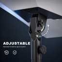Starlink Mount with Extra-Large Base, Starlink Tripod Mount Gen 3 with 90 Tilt Angle Adjustment Pipe Adapter and Ground Spikes, Heavy Duty Starlink Stand for Starlink Standard 4/4X/V3 (Black)