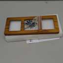 Wood Rectangular Soap Dish, Brown, Sink & Bathtub, Natural Acacia Wooden Pedestal Tray for Soap and Soap Bottles