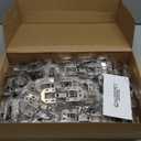 Chibery 50 Pack 90 Degree Soft Close Surface Mount Spring Hinges, No Pre-drilled Easy Installation, Noiseless Frameless Hidden Concealed Kitchen Cabinet Hinge for Cupboard Folded Replacement Hardware