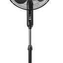 Comfort Zone CZST161BTEBK 16 Oscillating Pedestal Fan, 3-speed Options, 90-Degree Oscillating Head, Adjustable Height and Tilt, Powerful Air Flow, Black