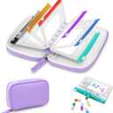 Timueetech A7 Waterproof Pill Organizer with 7 PCS L Size Zippered Pill Pouches for A7 Binder, Large BPA-Free Weekly Medicine Organizer, Color-Coded Reusable Travel Pill Storage System (White)