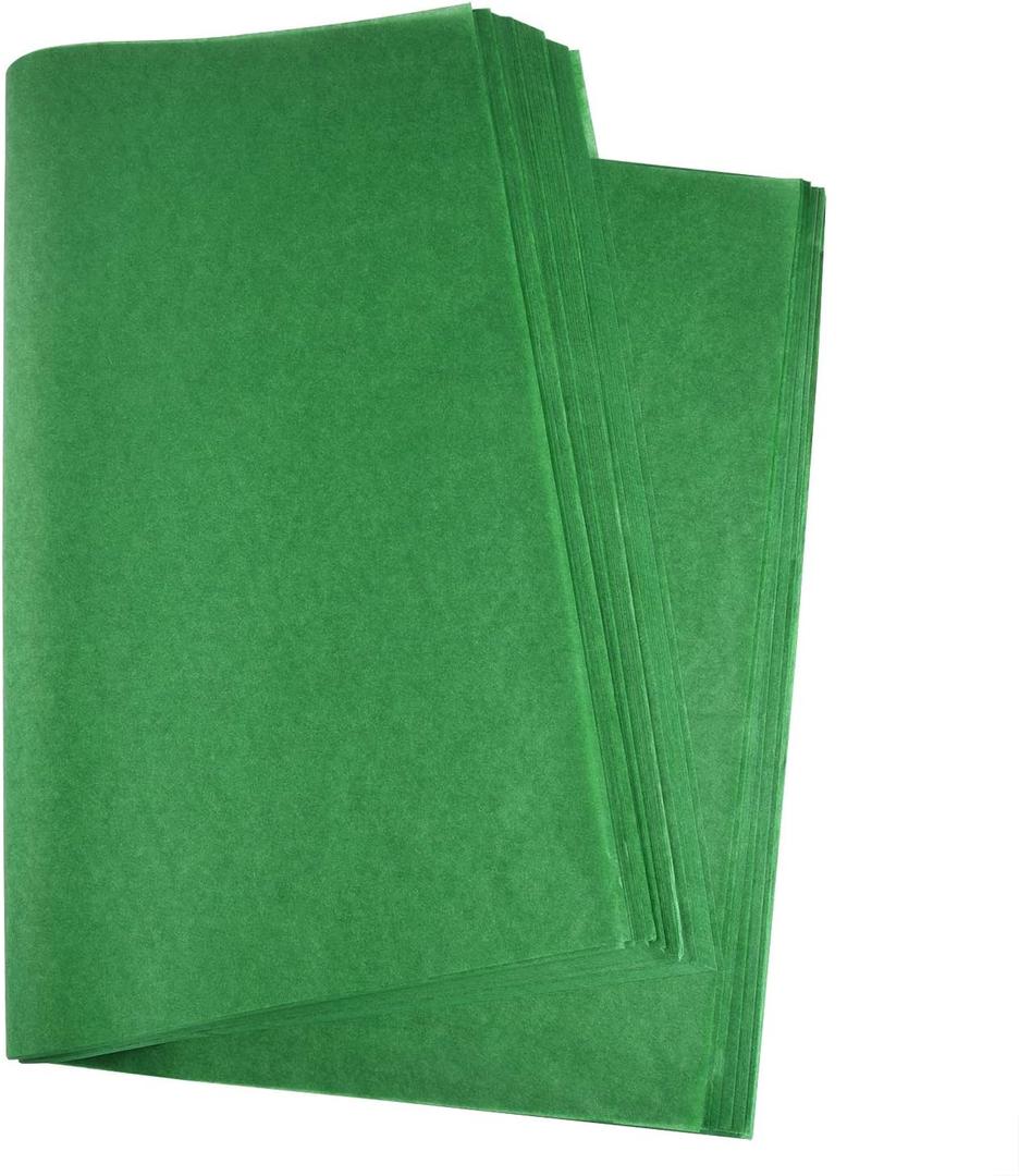 MIAHART 60 Sheets Christmas Green Tissue Paper 50 * 35cm Green Christmas Wrapping Paper for DIY and Craft Gift Bags Decorations