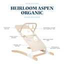 Baby Delight Heirloom Aspen Wooden Baby Bouncer | Infant Baby Chair | 0 6 Months | 100% GOTS Certified Cotton Fabrics | Organic Oat