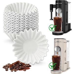 200 Pcs Disposable Coffee Filters for Ninja Pod & Grounds Single Serve Coffee Maker, Basket Small Coffee Paper Filters Compatible with Ninja PB051 PB041 Coffee Maker, 1-2 Cup