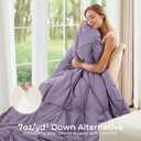 Sasttie King Size Comforter Set, 7-Piece Bed in a Bag, Pintuck Bedding Set for All Season, Includes Comforter, Flat Sheet, Fitted Sheet, Pillowcases and Pillow shams, New Purple