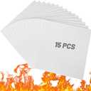 UCandy 15 Pack Ceramic Fiber Paper, 11" x 12" x 1/8" High Temperature Ceramic Fiber Rectangle Papers White Insulation Gasket Paper for Stove Furnace Fireplace