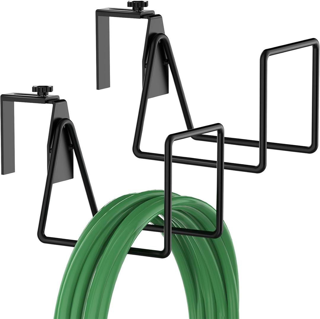 Garden Hose Holder,Adjustable Hose Hanger Wall Mount for Pool Equipment,Heavy Duty Water Hose Hangers for Outside,Sturdy Hose Hooks for Garden (2 Pack)