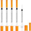 1/2ml 31G 5/16 Inch Measuring Syringes Lab Supplies, Individually Sealed Wrapped - Pack of 20