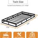 7 Inch Box Spring Twin Size Bed Base, 1500lbs Heavy Duty Twin Box Spring Metal Mattress Foundation, Tool-Free Easy Assembly, Noise Free