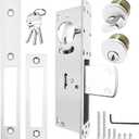 Storefront Door Mortise Lock Swing Deadbolt, Commercial Door Locks with Double Cylinder Deadbolt, Door Lack Replacement Parts for Storefront Entry Doors (1-1/8inches Backset)1-Year After-Sale