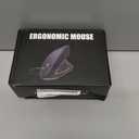 Left Handed Mouse, 2.4G Wireless Left Handed Ergonomic Mouse with 800/1200/1600 Adjustable DPI, 6 Buttons Wireless Vertical Mouse for MacBook/Laptop/PC/Desktop-Black