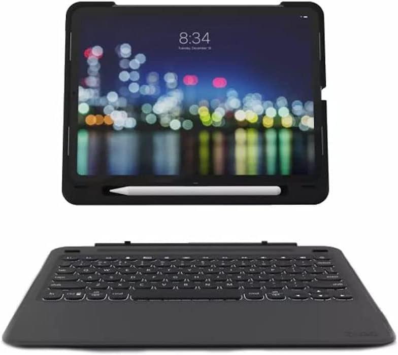ZAGG Slim Book Go Ultra Slim Keyboard & Detachable case for iPad Pro 11-inch (Gen 2, Gen1) - Magnetic-Hinged Keyboard, Multi-Device Bluetooth Pairing, Durable