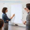 Lincia 25 Sheets Dry Erase Poster Board 24" X 36", Lined 1" Grid