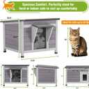 Outdoor Cat House with Insulated Liner Feral Cat Shelter for Winter, Compact Cat House - 23.6"W, Standard