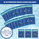 Pool Bingo Diving Game for Kids- Summer Party Fun Edition - Dive & Call 30 Sinking Animal Themed "Numbers", Fill Your Card- 150 Marker Chips &16 Double Sided Waterproof Play Cards & Bag, Xmas Gift