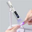 GAOY Cordless UV Light for Gel Nails, Handheld Nail Lamp, Portable Cordless Rechargeable Fast Curing, Matte Silver