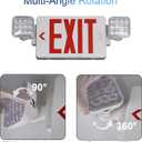 TANLUX Red Exit Sign with Emergency Lights, LED Emergency Exit Light with Battery Backup, UL Listed, AC 120/277V, Commercial Emergency Lights Combo for Business - 1 Pack
