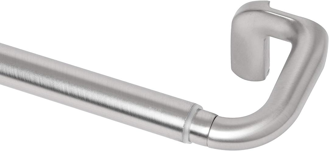 Umbra Twilight Curtain Rod Set  Wrap Around Design Ideal for Blackout or Room Darkening Panels, 28 to 48 Inches, Nickel
