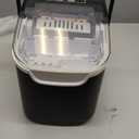 Antarctic Star Countertop Ice Maker Machine, 8 Ice Cubes in 6 mins, 26lb/Day Ice with 2 Sizes- Portable Mini, Energy Saving & Basket/Scoop for Home/Party/Travel/Camping/Bar, Dark Black