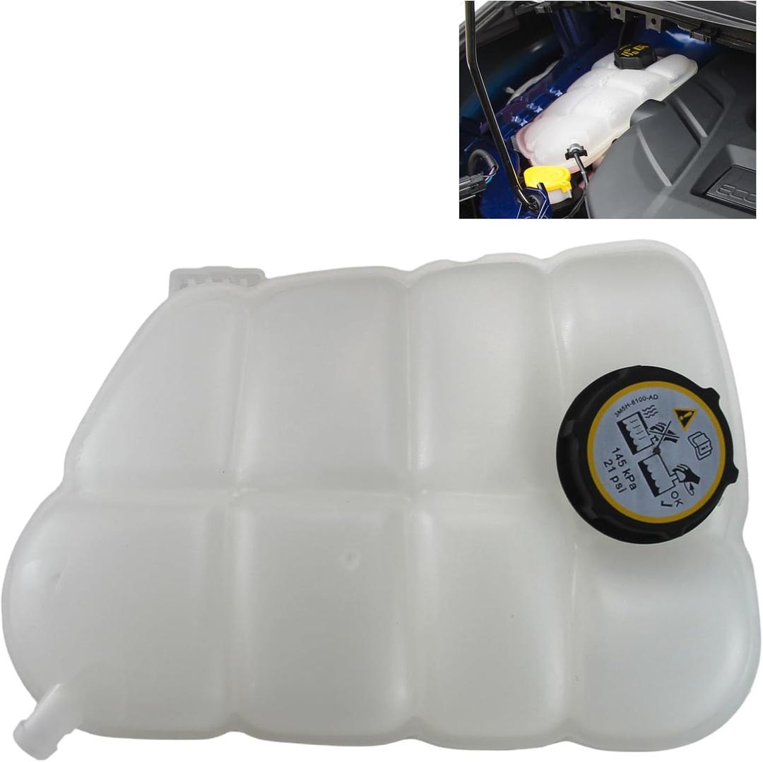 603-278 Engine Coolant Reservoir Tank with Cap Compatible with 2013 - 2016 Ford Escape, 2013 - 2018 Ford Focus, 2014 - 2020 Ford Transit Connect | Overflow Reservoir Replaces# CV6Z8A080C