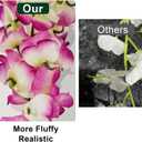 2Pcs Artificial Flowers Faux Silk Flowers Indoor Plants Hanging Wisteria Decoration for Home Indoor Kitchen Table Vase Wedding Party Table Centerpieces Outdoor Decor (Purple Fuchsia)