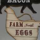 DII Farmhouse Wall Art Sign, Chicken and Pig, 2 Piece