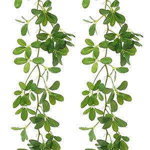 Apeair 2 Strands 67'' Artificial Vines Garland Kapok Plants with Leaves, Faux Kapok Leaf, Fake Hanging Plants Greenery Decor for Home Bedroom Wall Party Shelves Garden Wedding Decoration (Kapok)